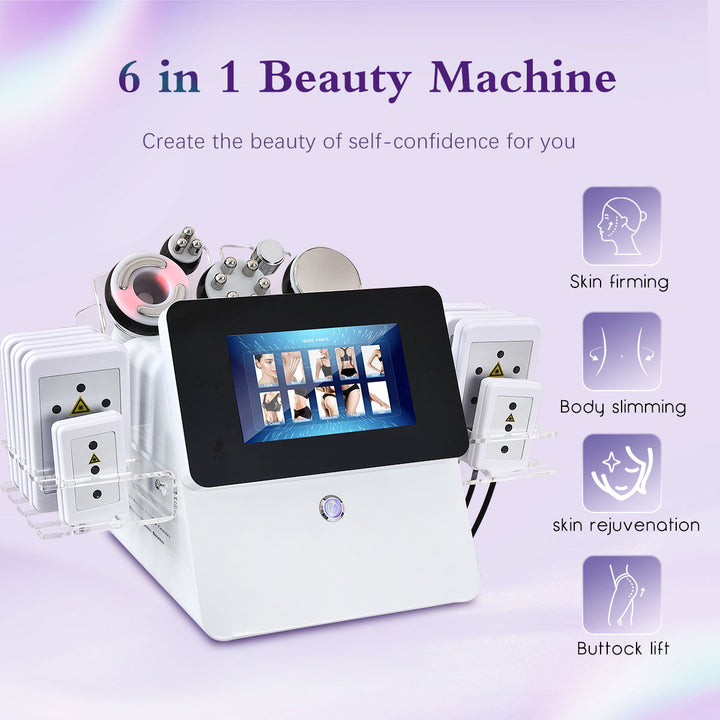 6 in1 Ultrasonic Fat Burning Cellulite Body Massager RF Cavitation Machine  ﻿