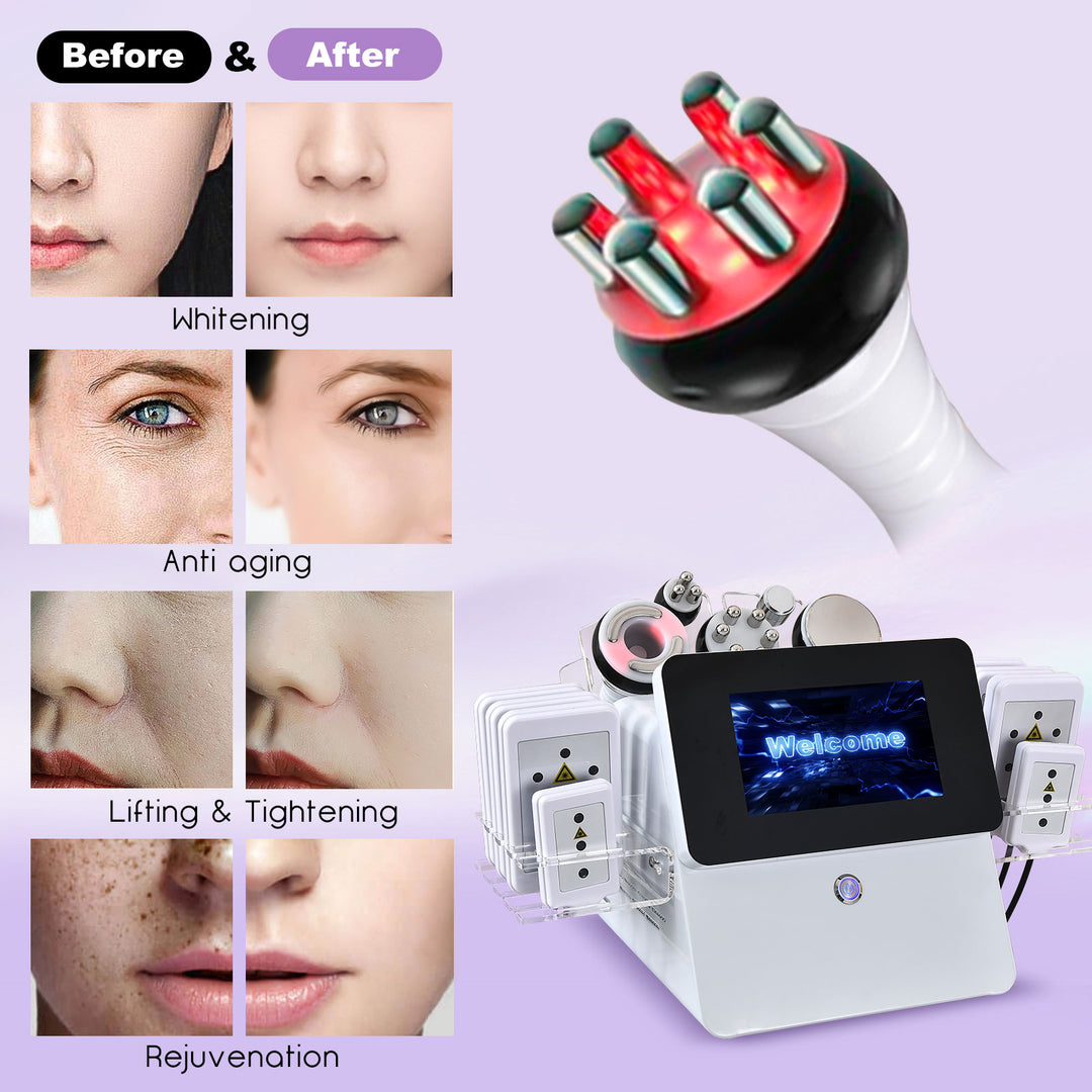 6 in1 Ultrasonic Fat Burning Cellulite Body Massager RF Cavitation Machine  ﻿