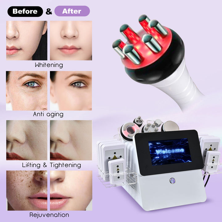 6 in1 Ultrasonic Fat Burning Cellulite Body Massager RF Cavitation Machine  ﻿