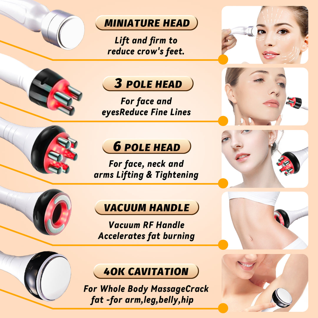 New 5 In 1 Ultrasonic Cavitation Vacuum Body Slimming Machine