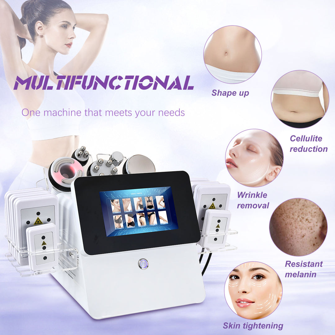 6 in1 Ultrasonic Fat Burning Cellulite Body Massager RF Cavitation Machine  ﻿