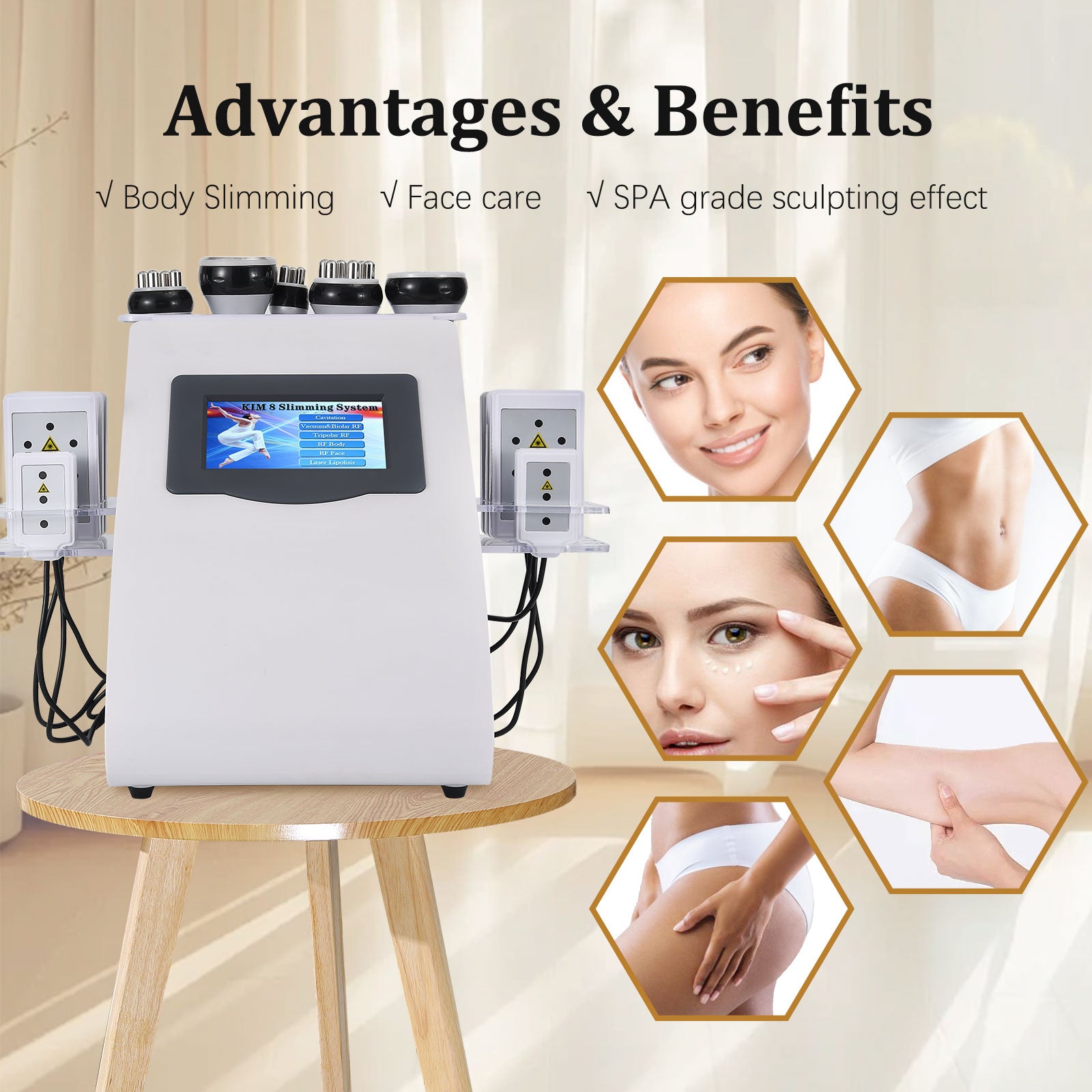 CAVITATION SLIMMING SYSTEM 美顔器 40KHZ 4IN1 Cavitation Ultrasonic Body Slimming Machine RF